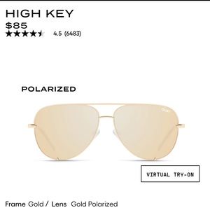 Quay High Key mini gold/gold aviator sunglasses